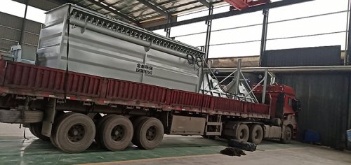 脈沖式布袋除塵器DMC320袋裝車完畢，準備發(fā)往浙江衢州